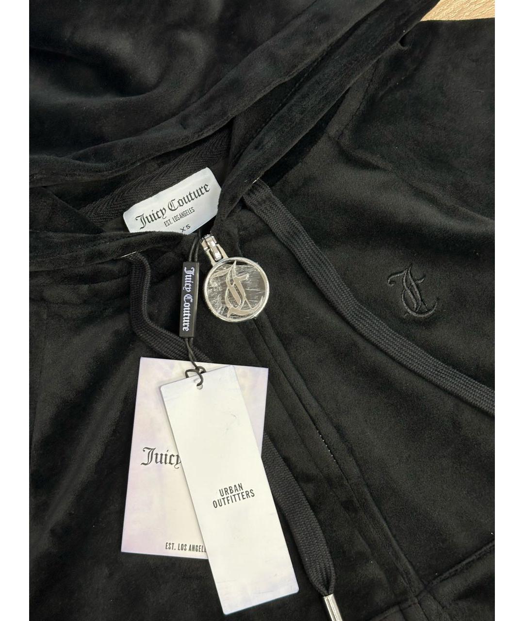JUICY COUTURE Черный велюровый костюм с брюками, фото 5