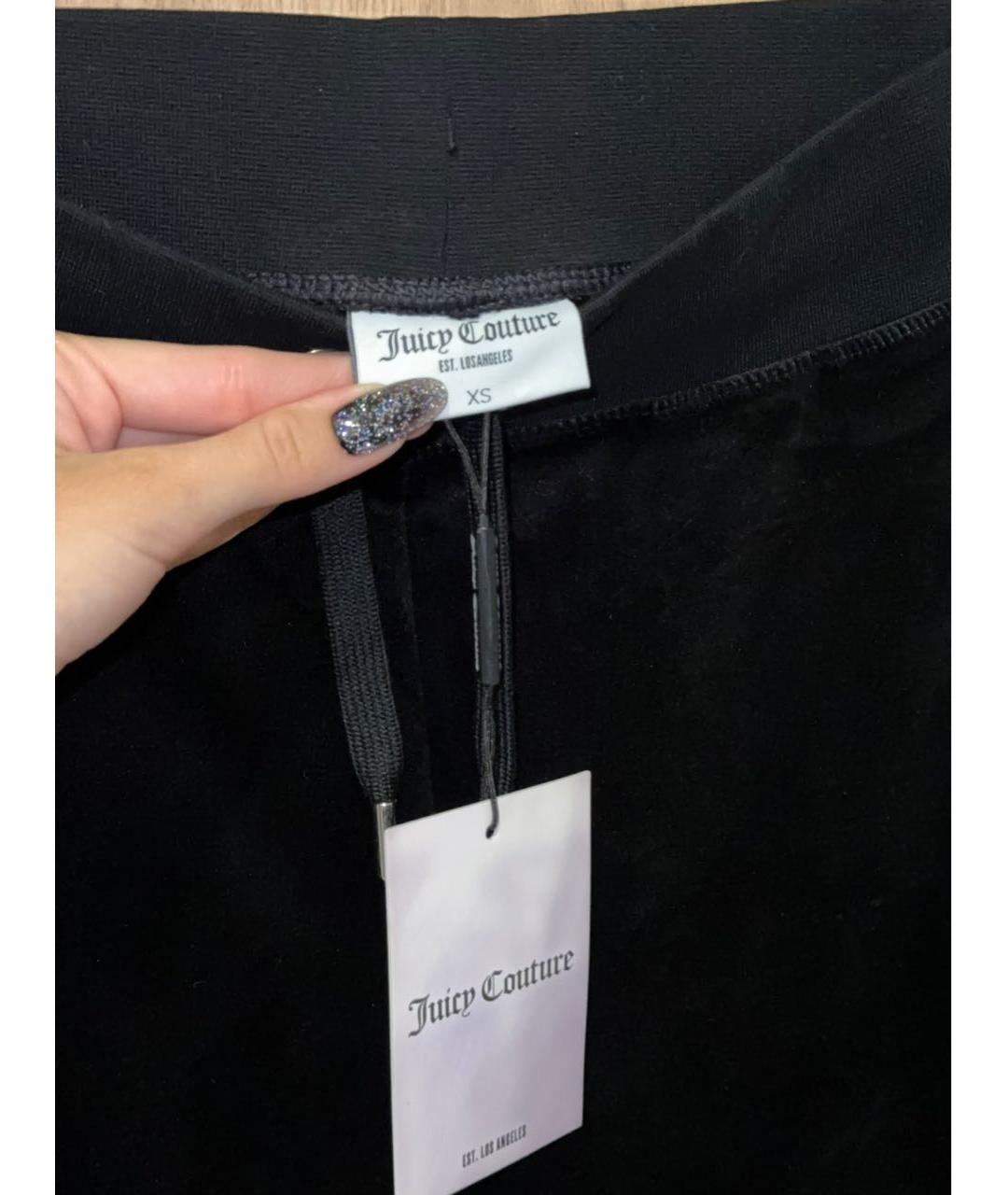 JUICY COUTURE Черный велюровый костюм с брюками, фото 8