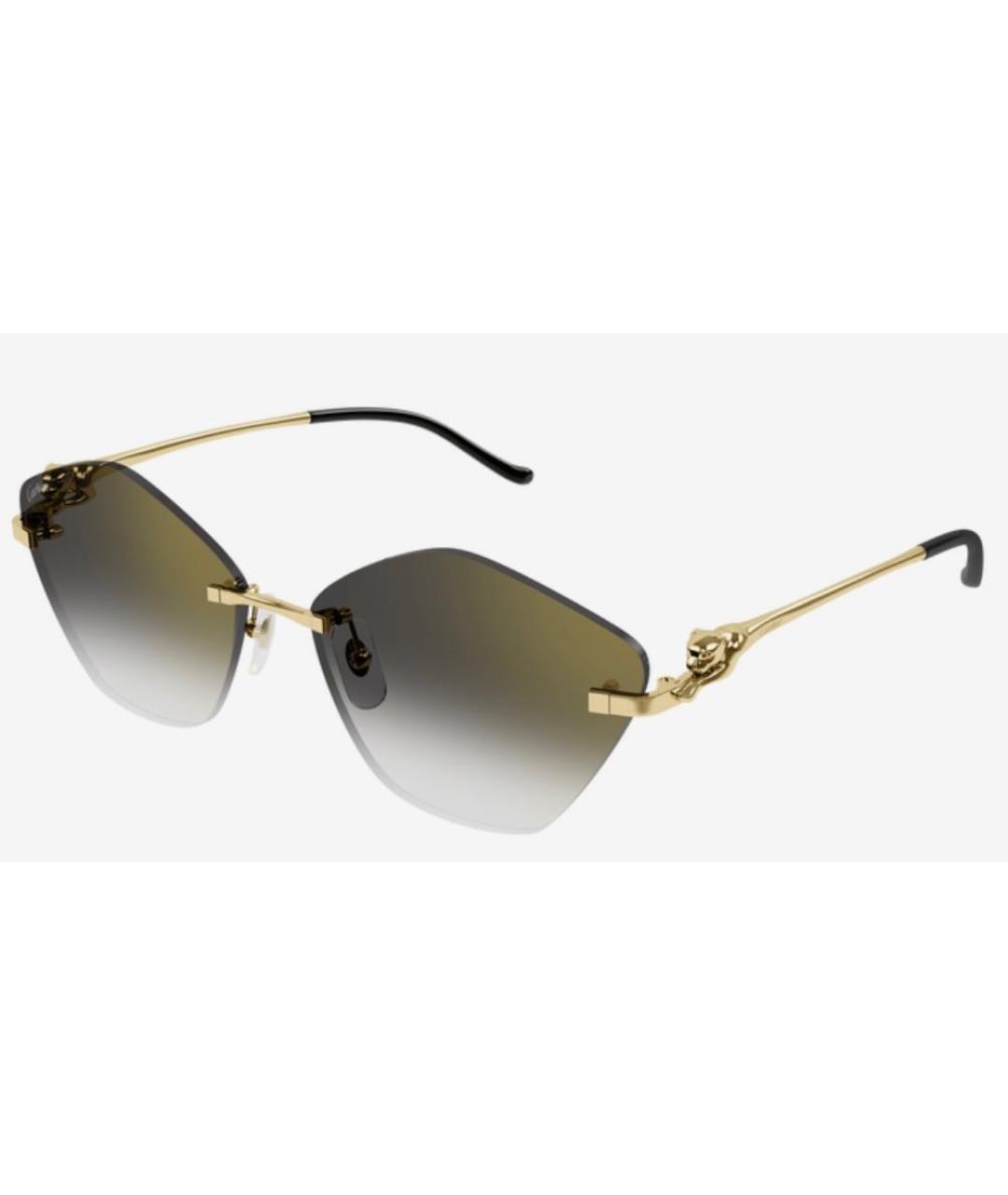 CARTIER Золотые металлические солнцезащитные очки, фото 4