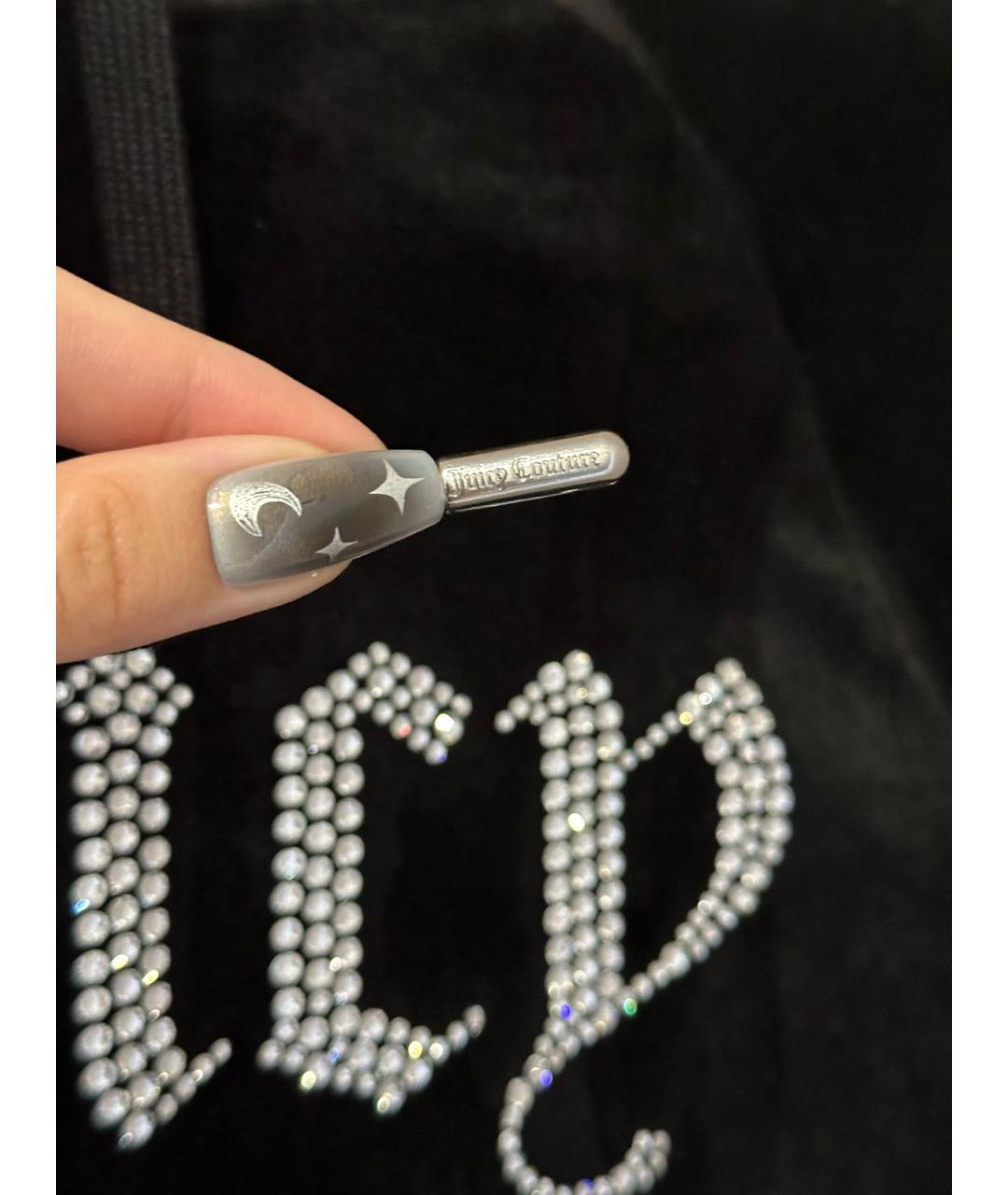 JUICY COUTURE Черный велюровый костюм с брюками, фото 6