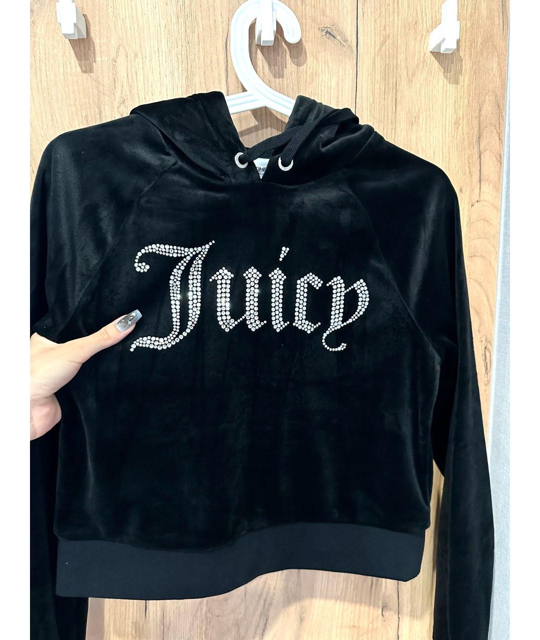 JUICY COUTURE Черный велюровый костюм с брюками, фото 3