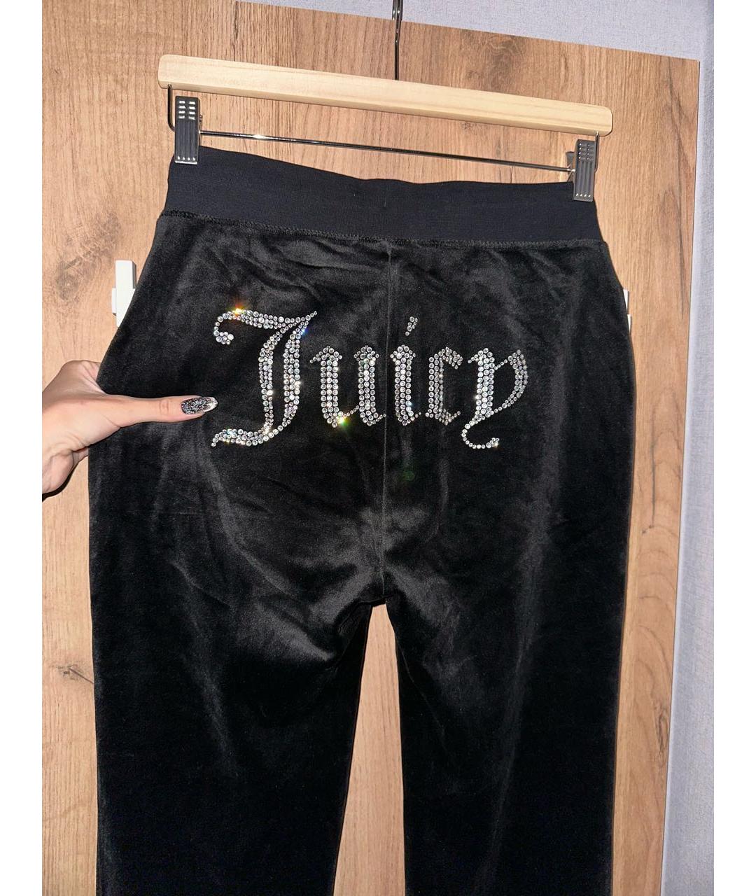 JUICY COUTURE Черный велюровый костюм с брюками, фото 7