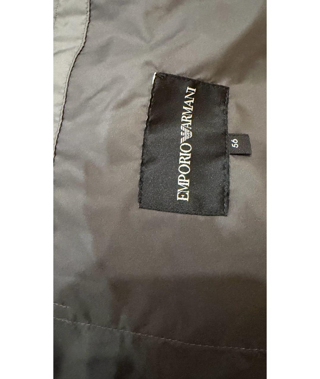 EMPORIO ARMANI Серая полиэстеровая куртка, фото 7