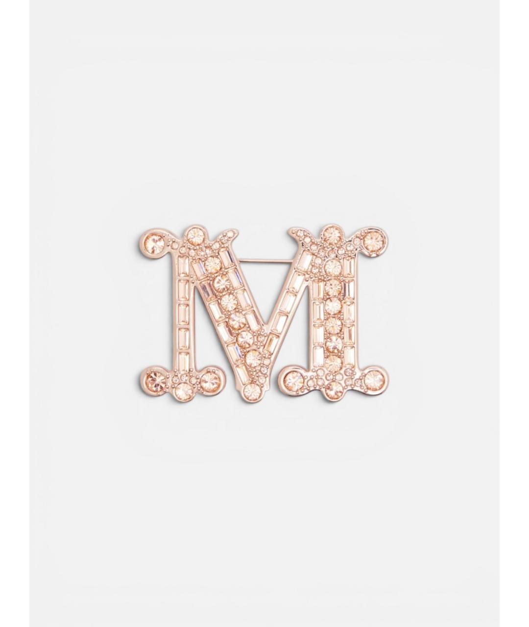 MAX MARA Розовая металлическая булавка / брошь, фото 1
