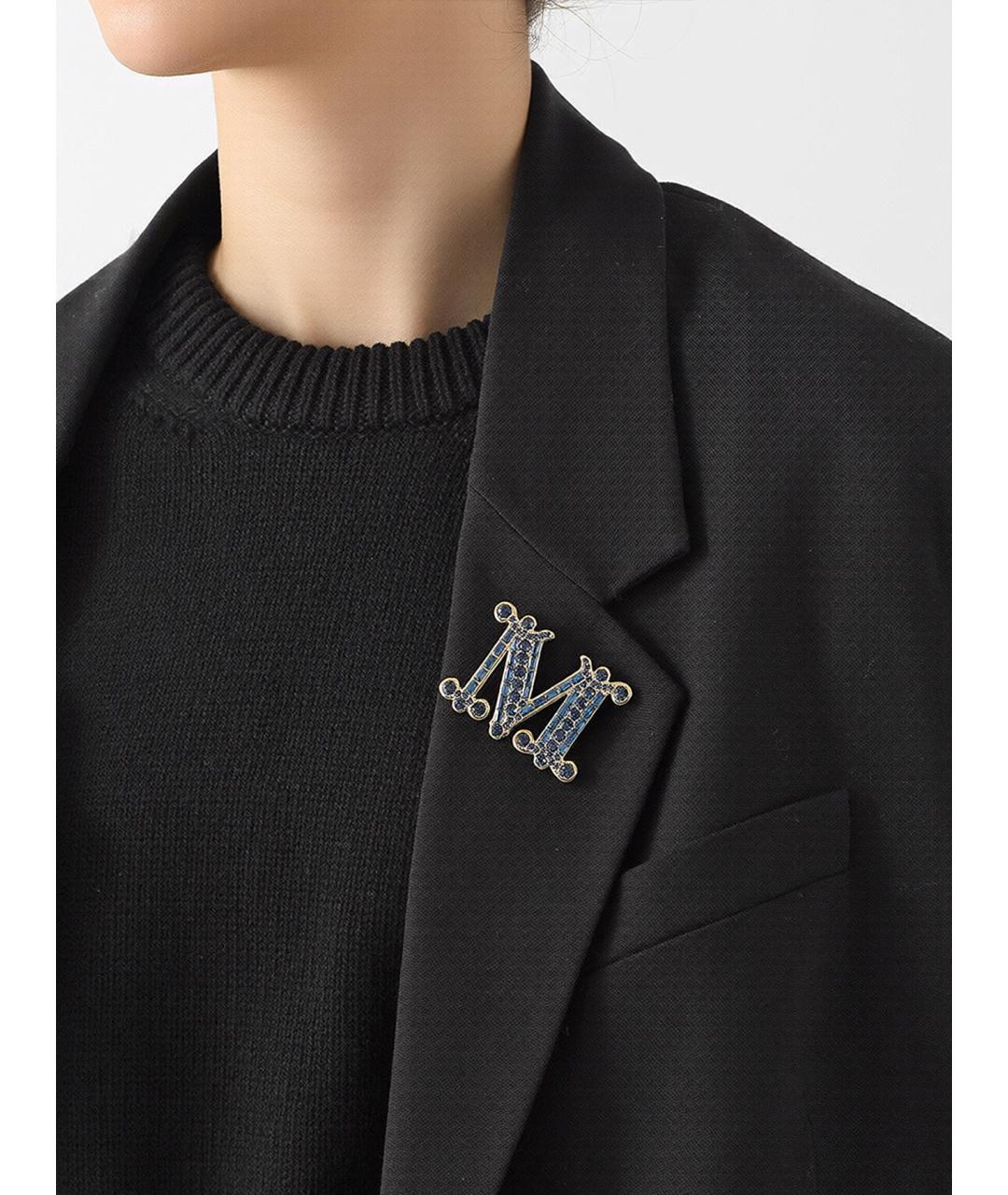 MAX MARA Синяя металлическая булавка / брошь, фото 2