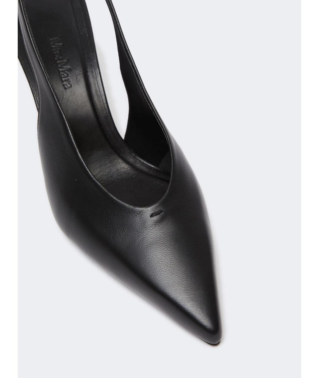 MAX MARA Черные кожаные туфли, фото 4