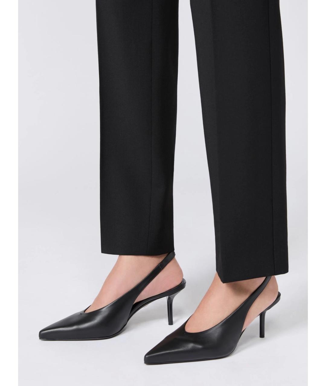 MAX MARA Черные кожаные туфли, фото 2