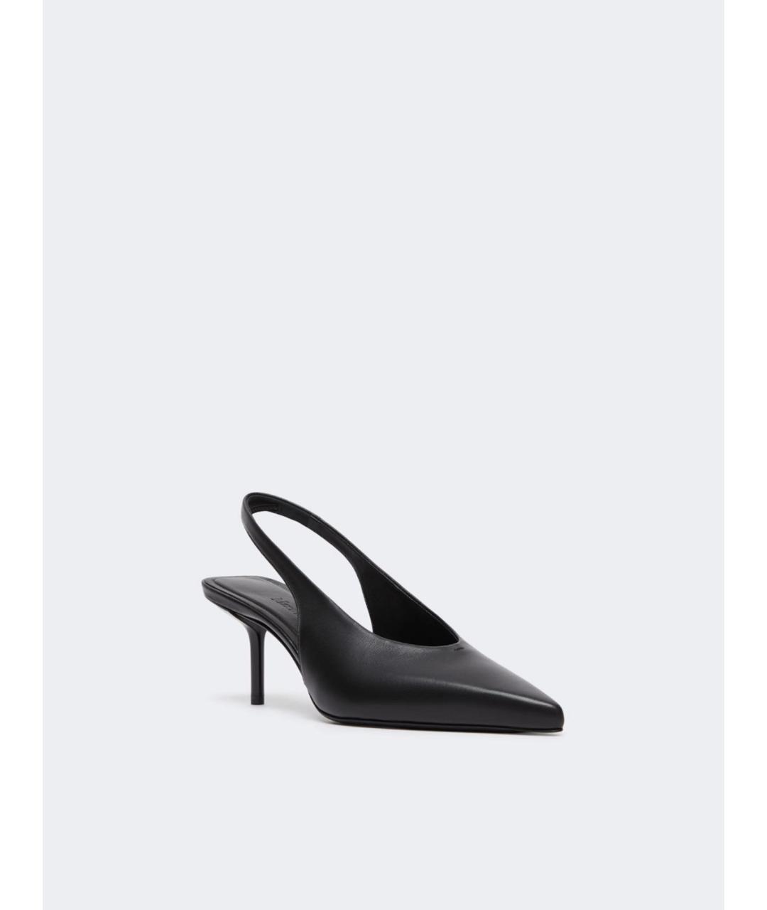 MAX MARA Черные кожаные туфли, фото 3