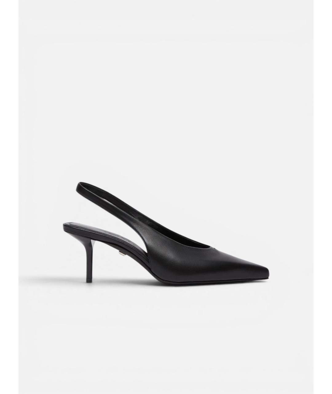 MAX MARA Черные кожаные туфли, фото 1