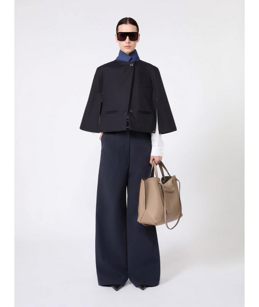 MAX MARA Бежевая кожаная сумка тоут, фото 4