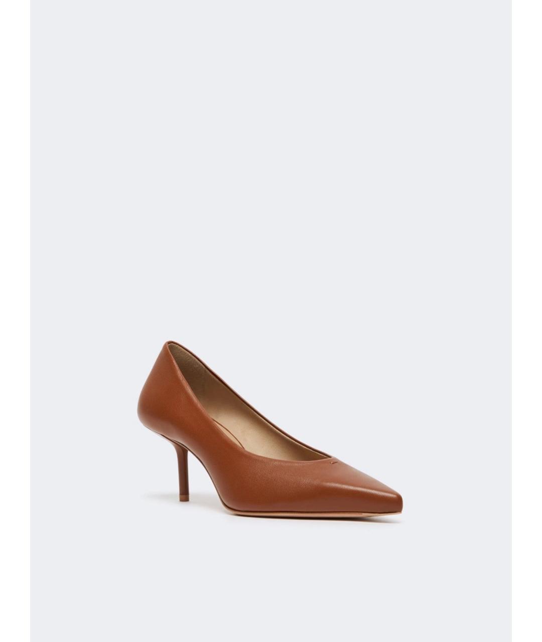 MAX MARA Коричневые кожаные туфли, фото 2