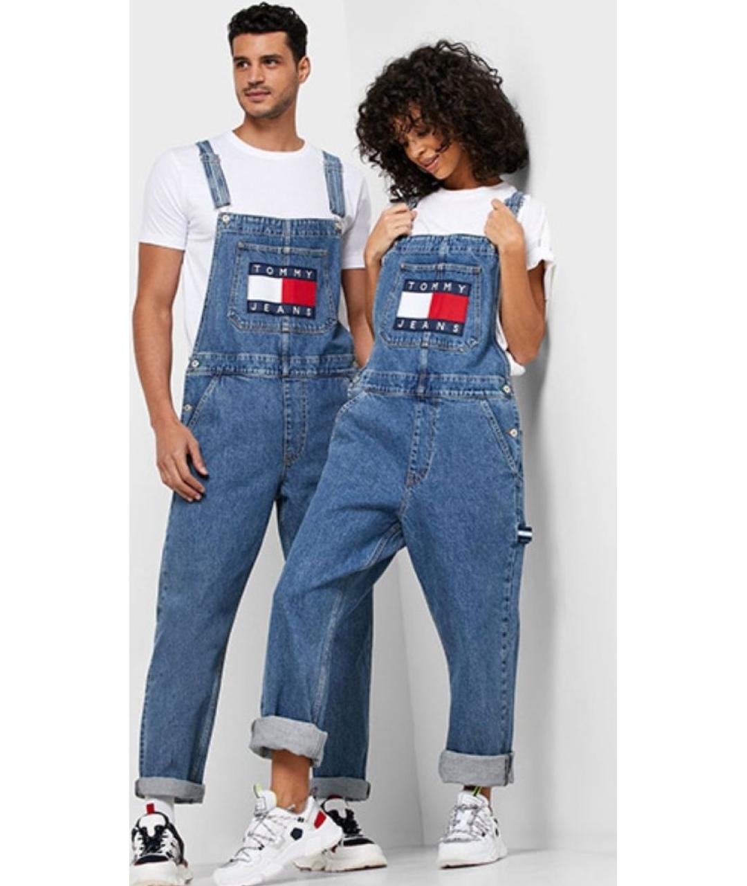 TOMMY HILFIGER Синий хлопковый комбинезон, фото 5