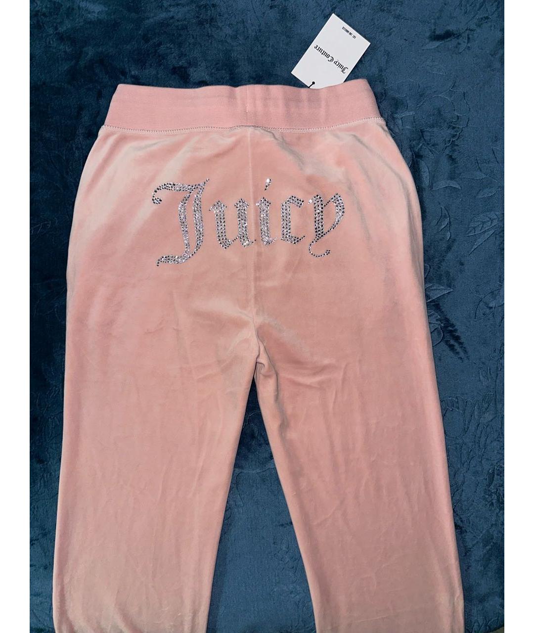 JUICY COUTURE Розовый велюровый костюм с брюками, фото 5