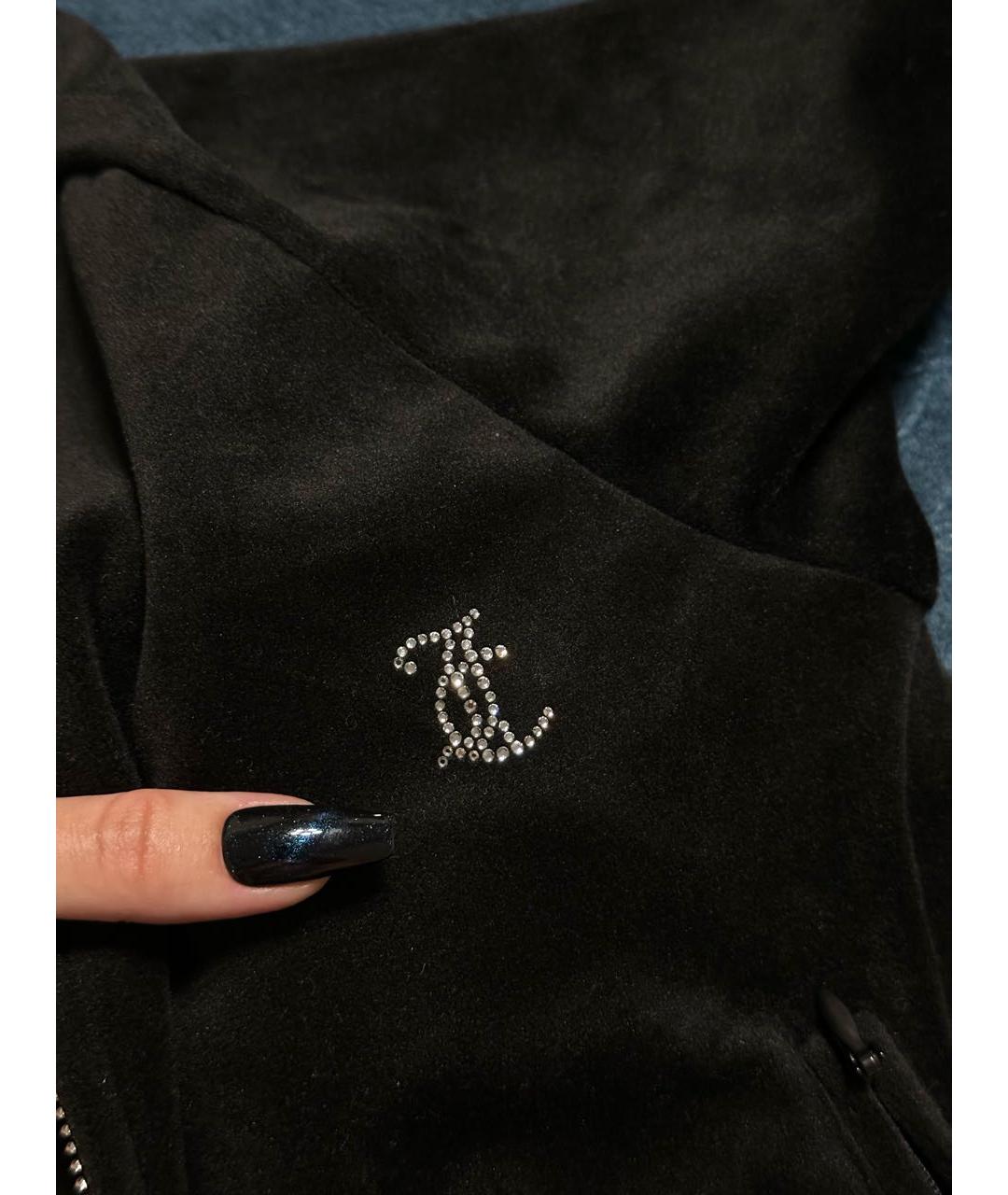 JUICY COUTURE Черный велюровый костюм с брюками, фото 6