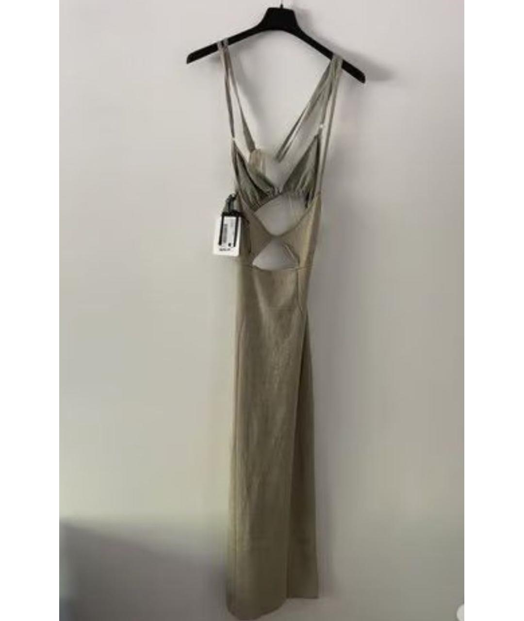 JACQUEMUS Бежевое льняное повседневное платье, фото 3