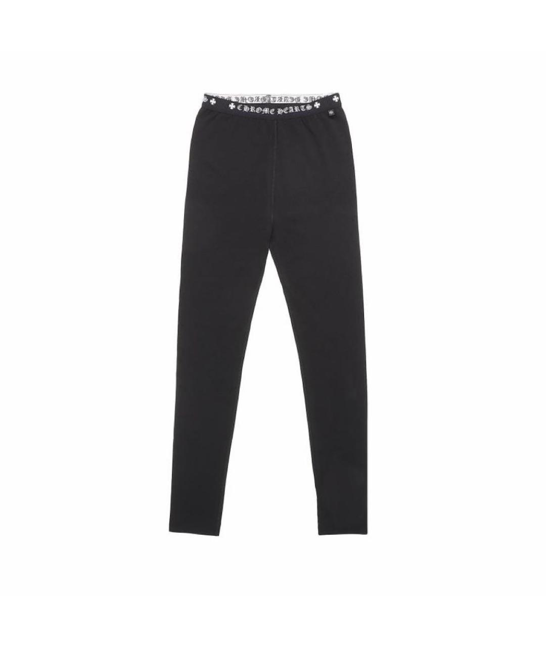 CHROME HEARTS Черные хлопко-эластановые леггинсы и велосипедки, фото 2