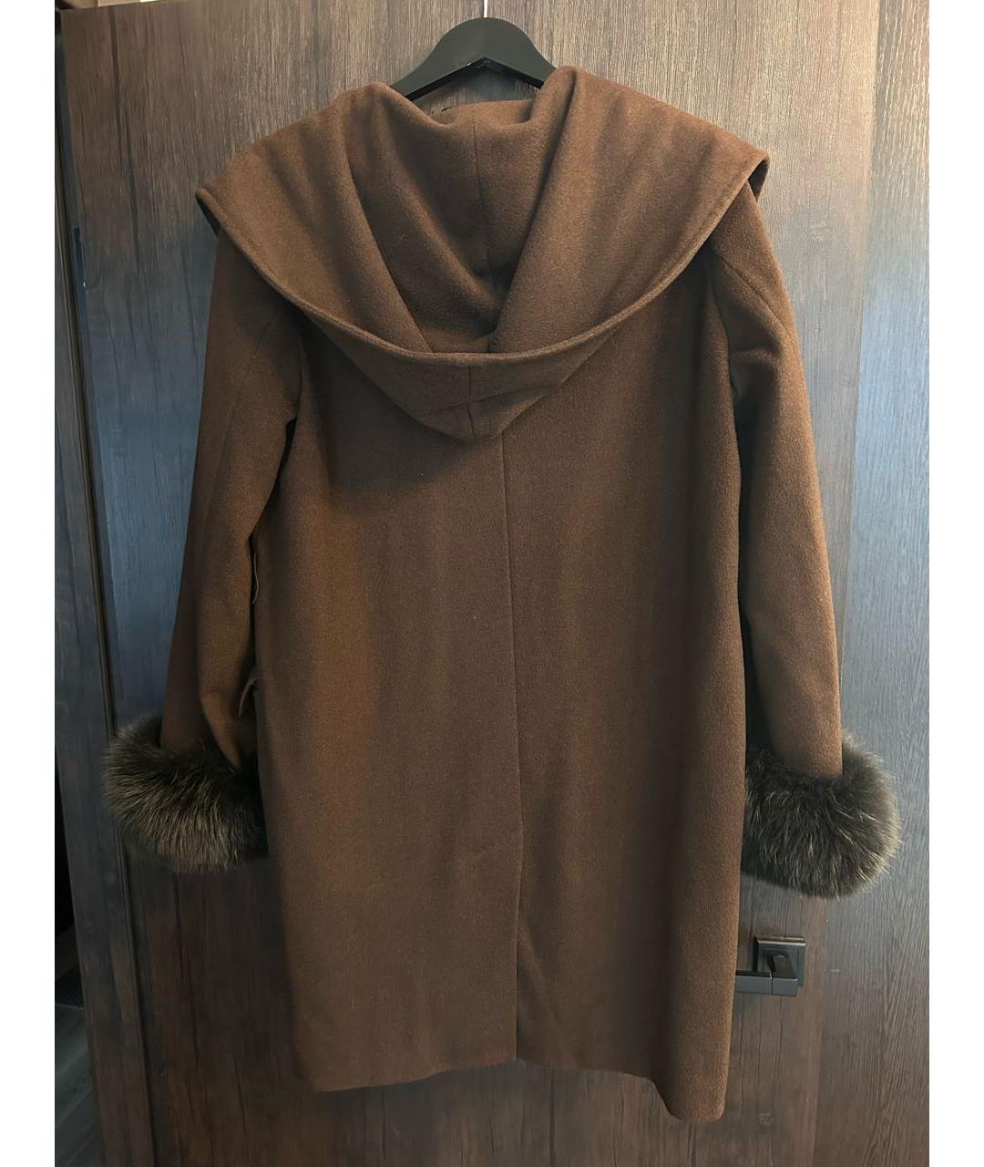 MAX MARA Коричневое кашемировое пальто, фото 2