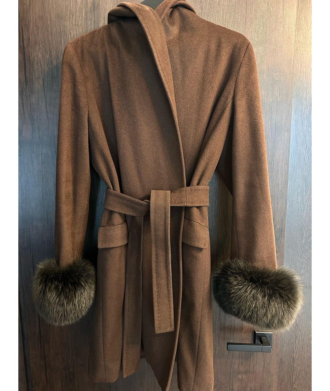 MAX MARA Коричневое кашемировое пальто, фото 6