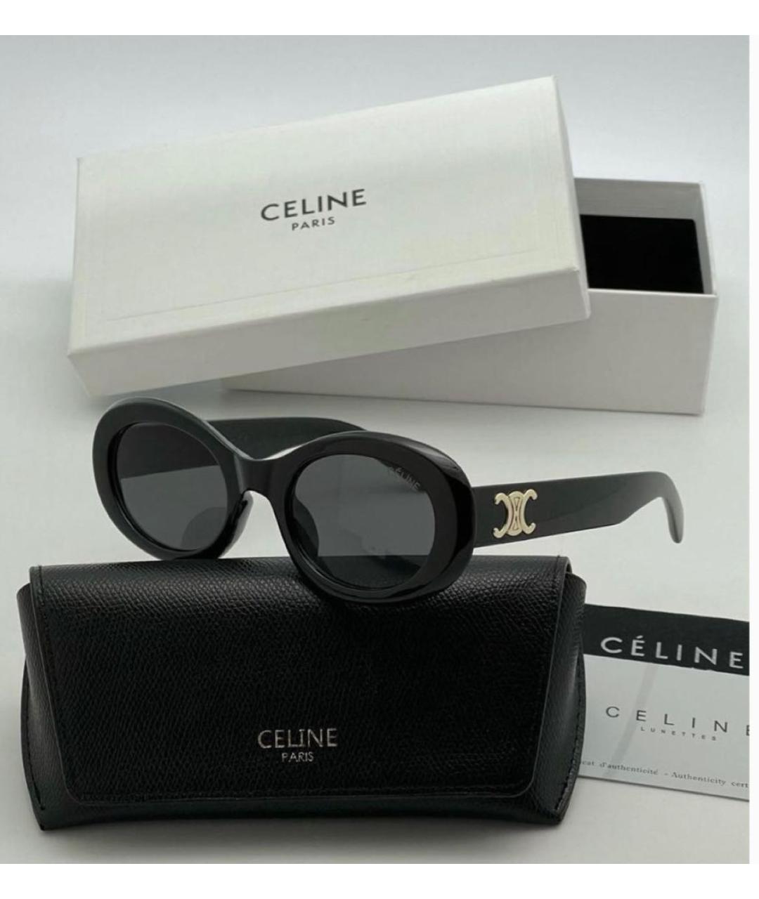 CELINE Черные пластиковые солнцезащитные очки, фото 6