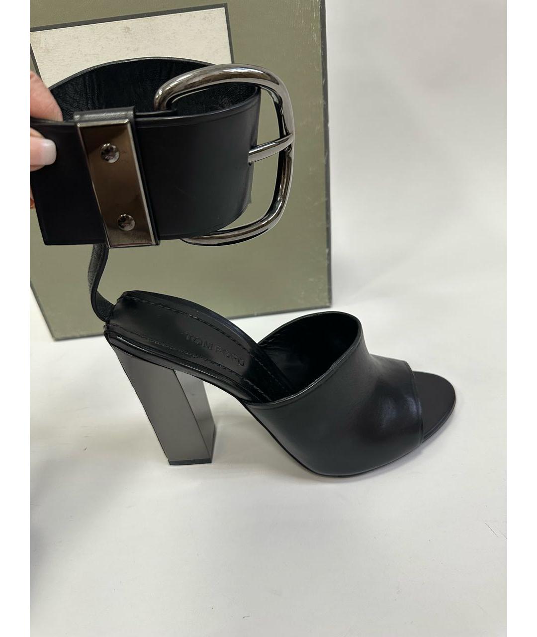 TOM FORD Черные кожаные туфли, фото 6