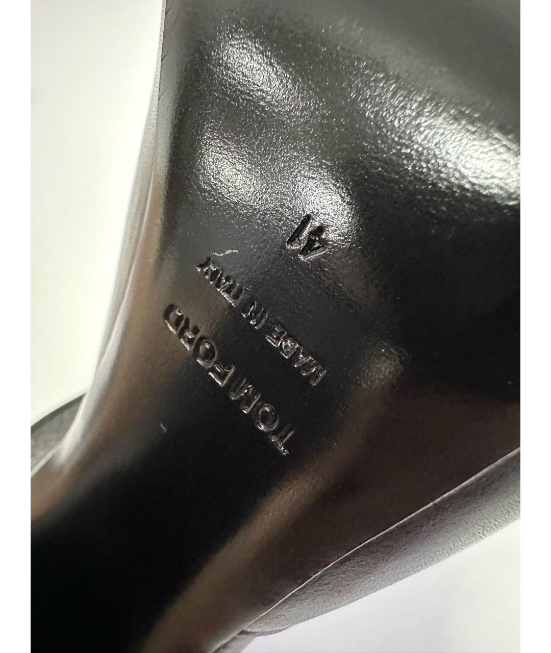 TOM FORD Черные кожаные туфли, фото 4