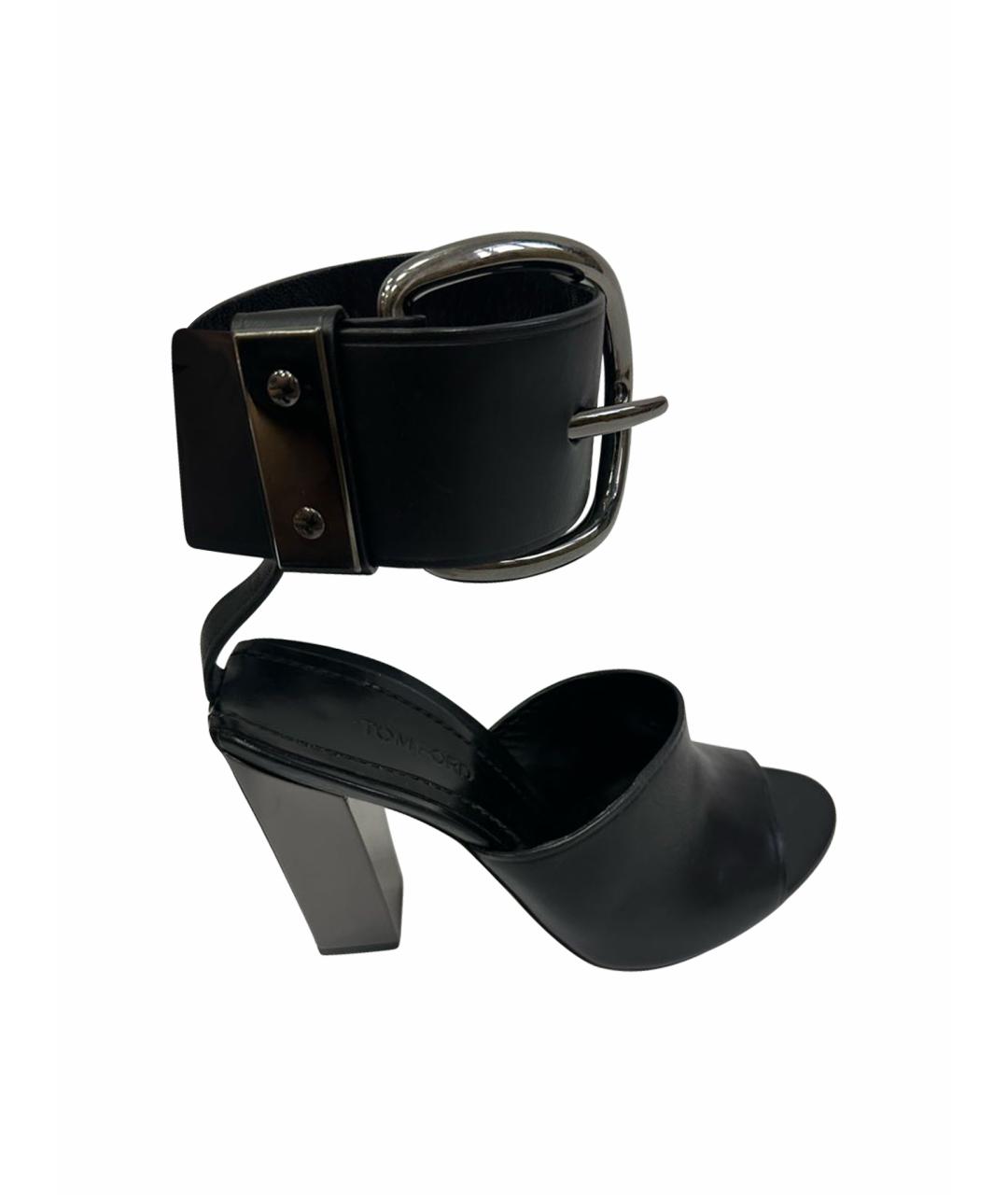 TOM FORD Черные кожаные туфли, фото 1