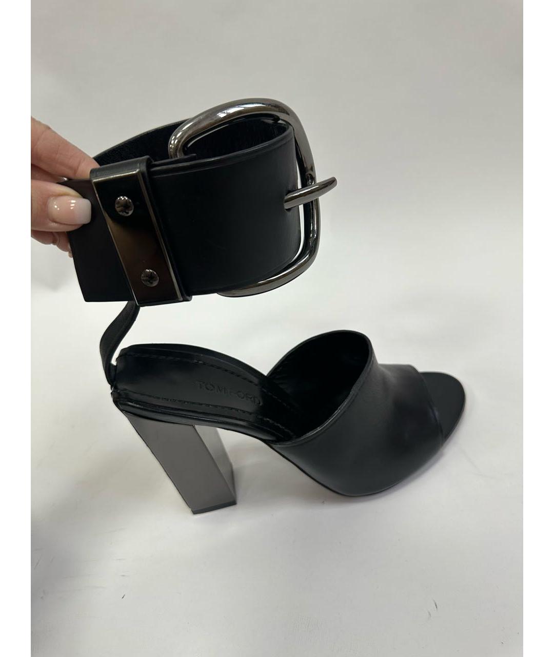 TOM FORD Черные кожаные туфли, фото 5