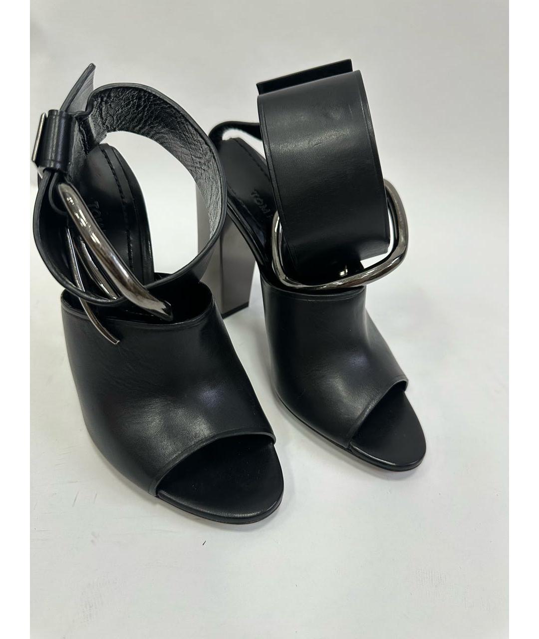 TOM FORD Черные кожаные туфли, фото 2