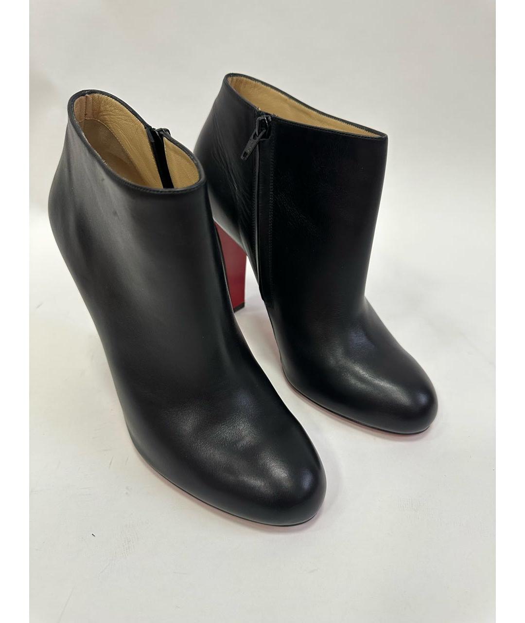 CHRISTIAN LOUBOUTIN Черные кожаные ботильоны, фото 7