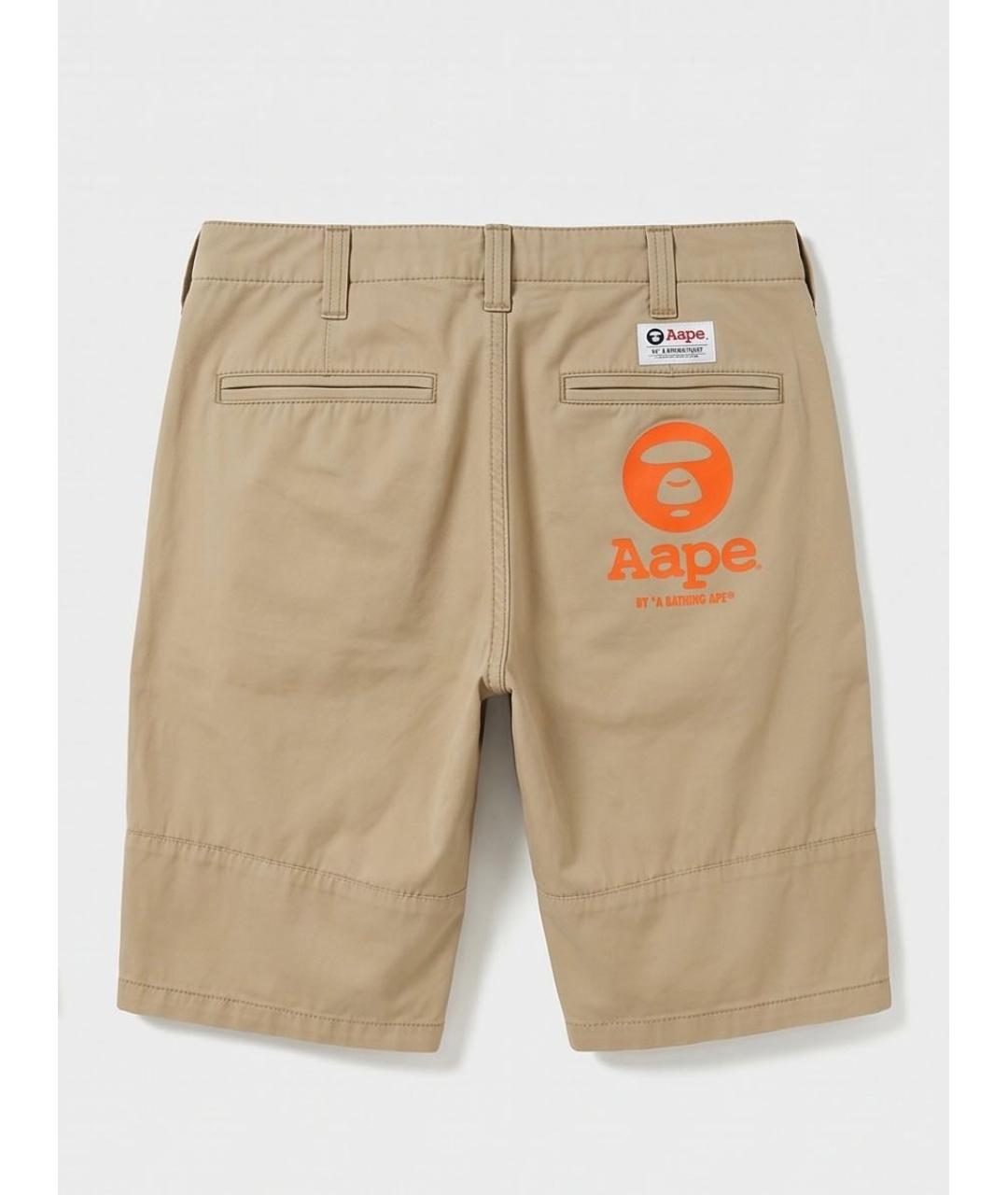 BAPE Бежевые хлопковые шорты, фото 2