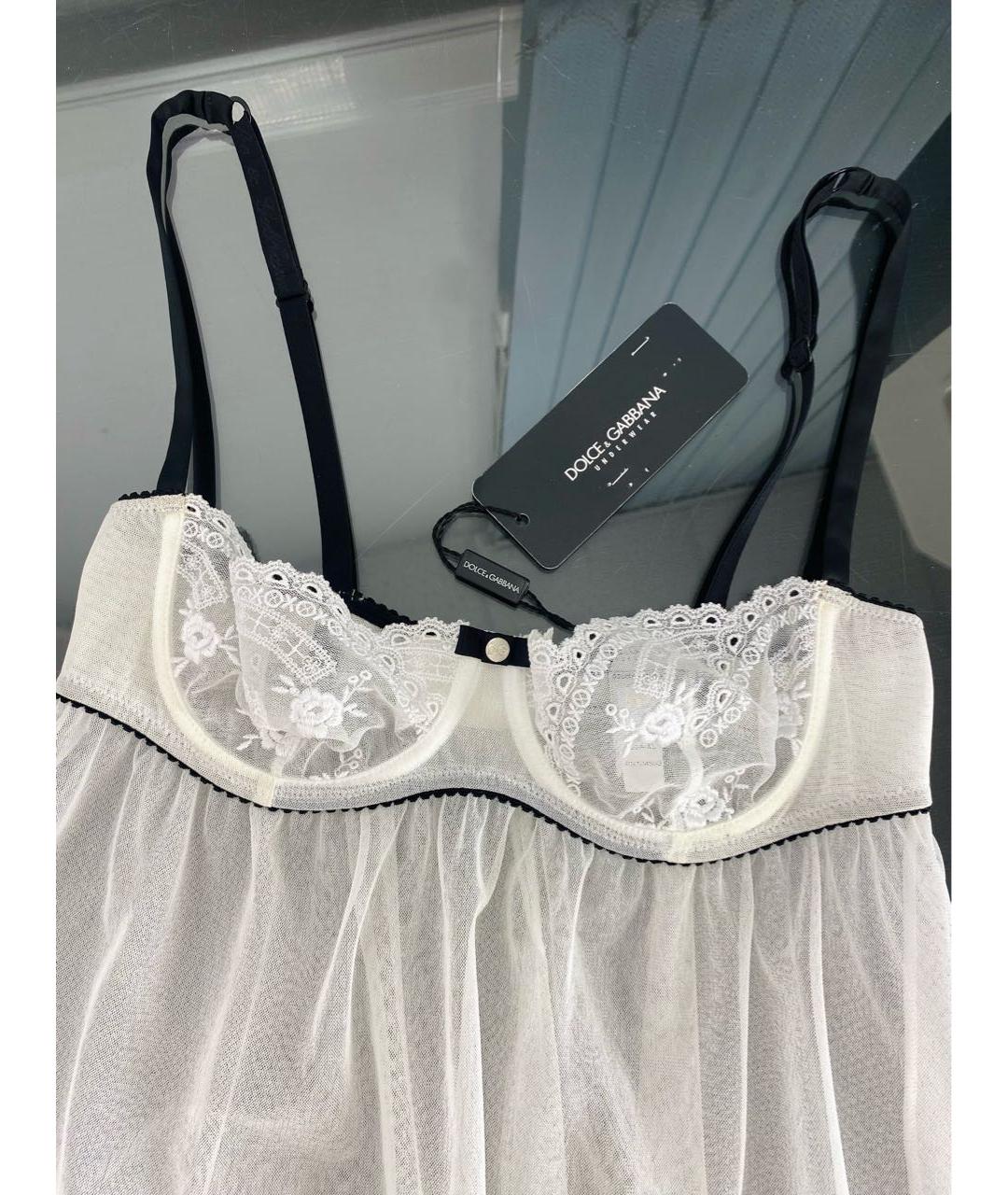 DOLCE&GABBANA Белая полиэстеровая майка, фото 3