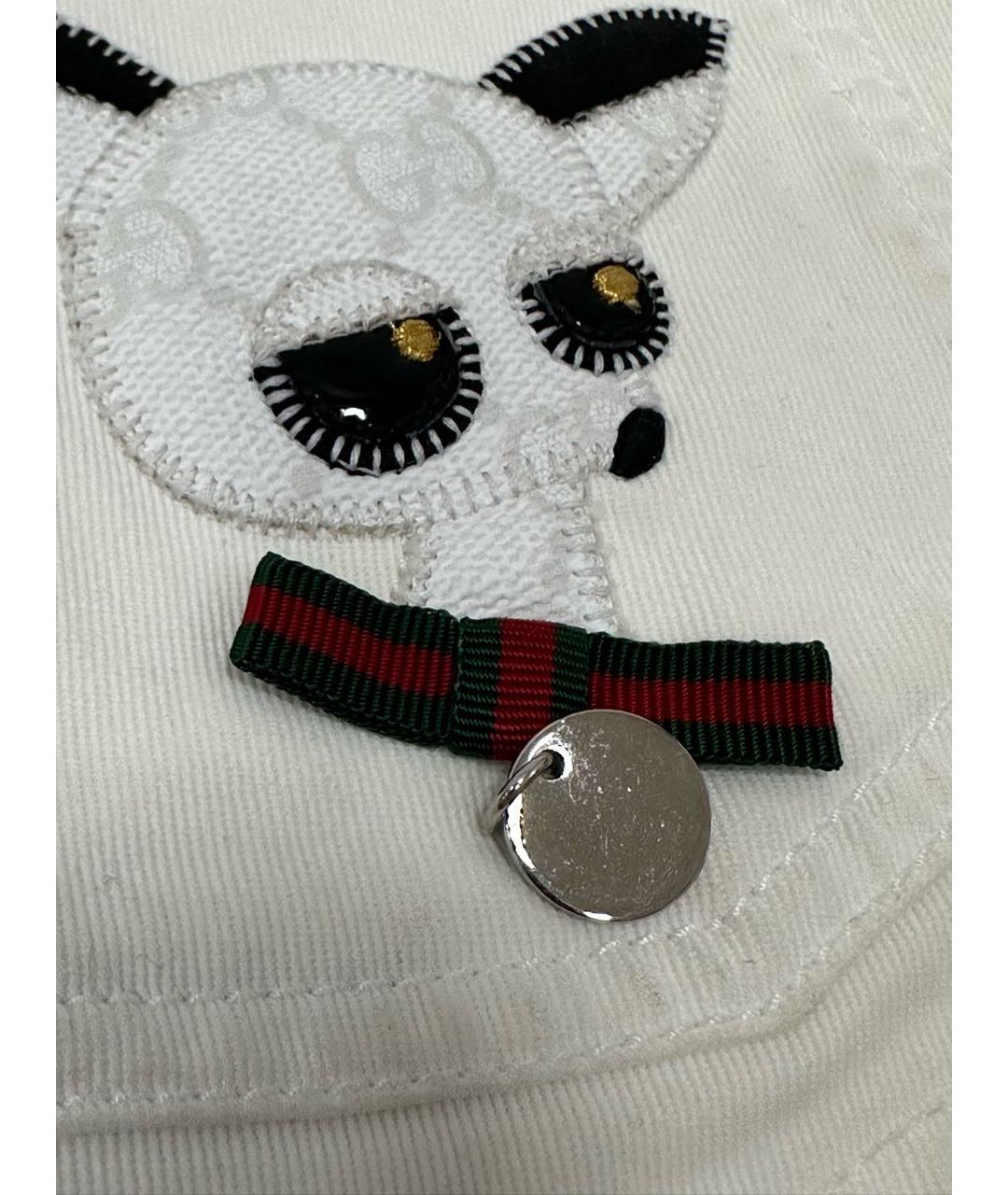 GUCCI Белые хлопковые шорты, фото 6
