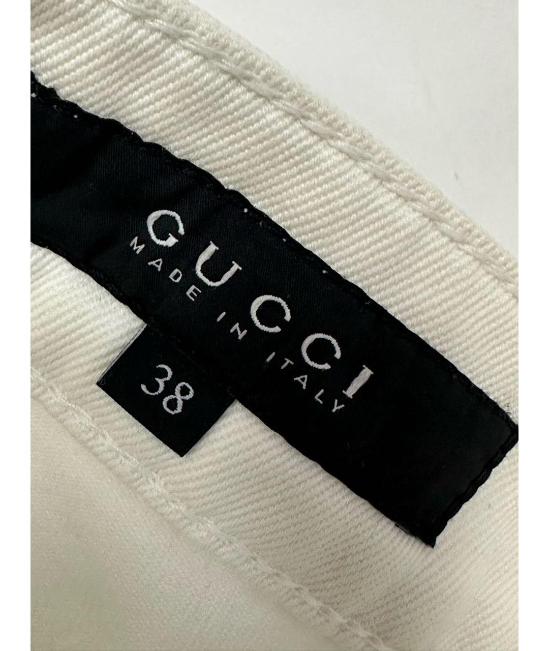GUCCI Белые хлопковые шорты, фото 3