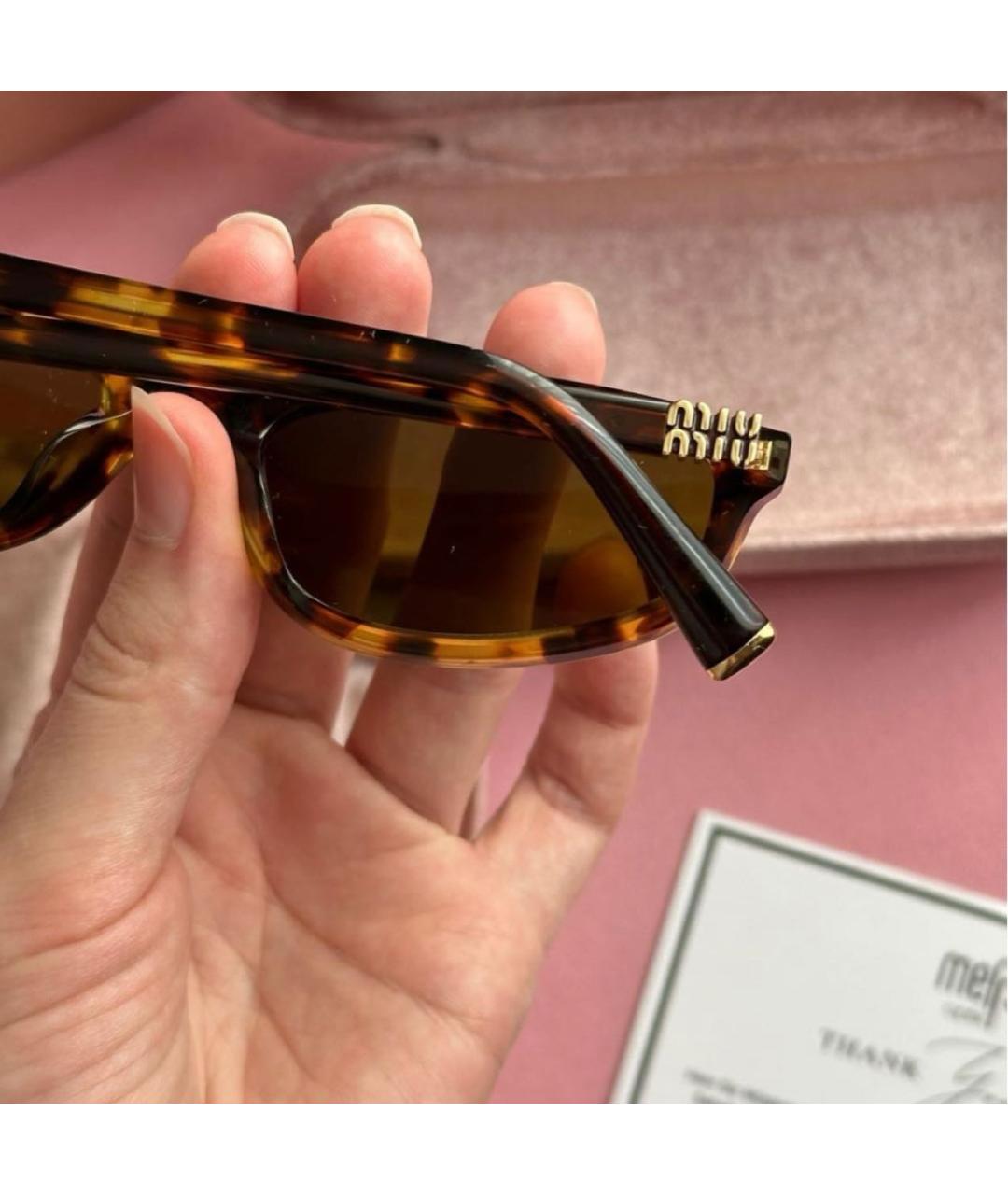 MIU MIU Коричневые солнцезащитные очки, фото 6