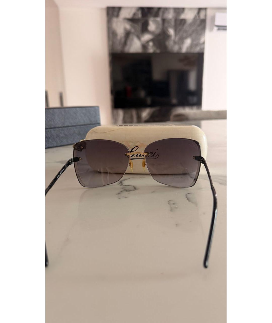 GUCCI Черные пластиковые солнцезащитные очки, фото 4