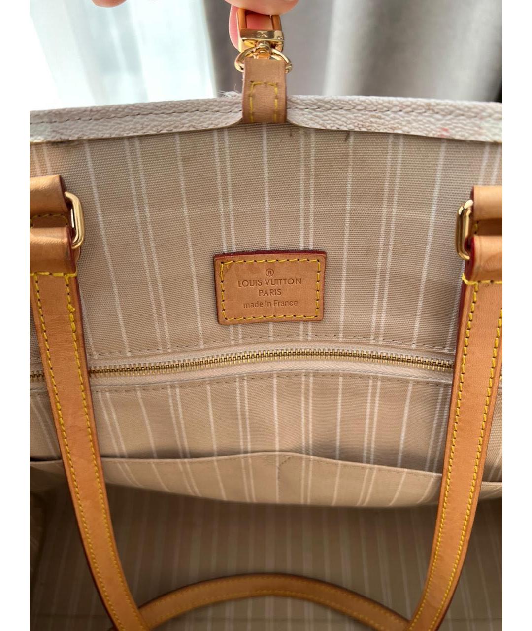 LOUIS VUITTON Розовая кожаная сумка тоут, фото 6