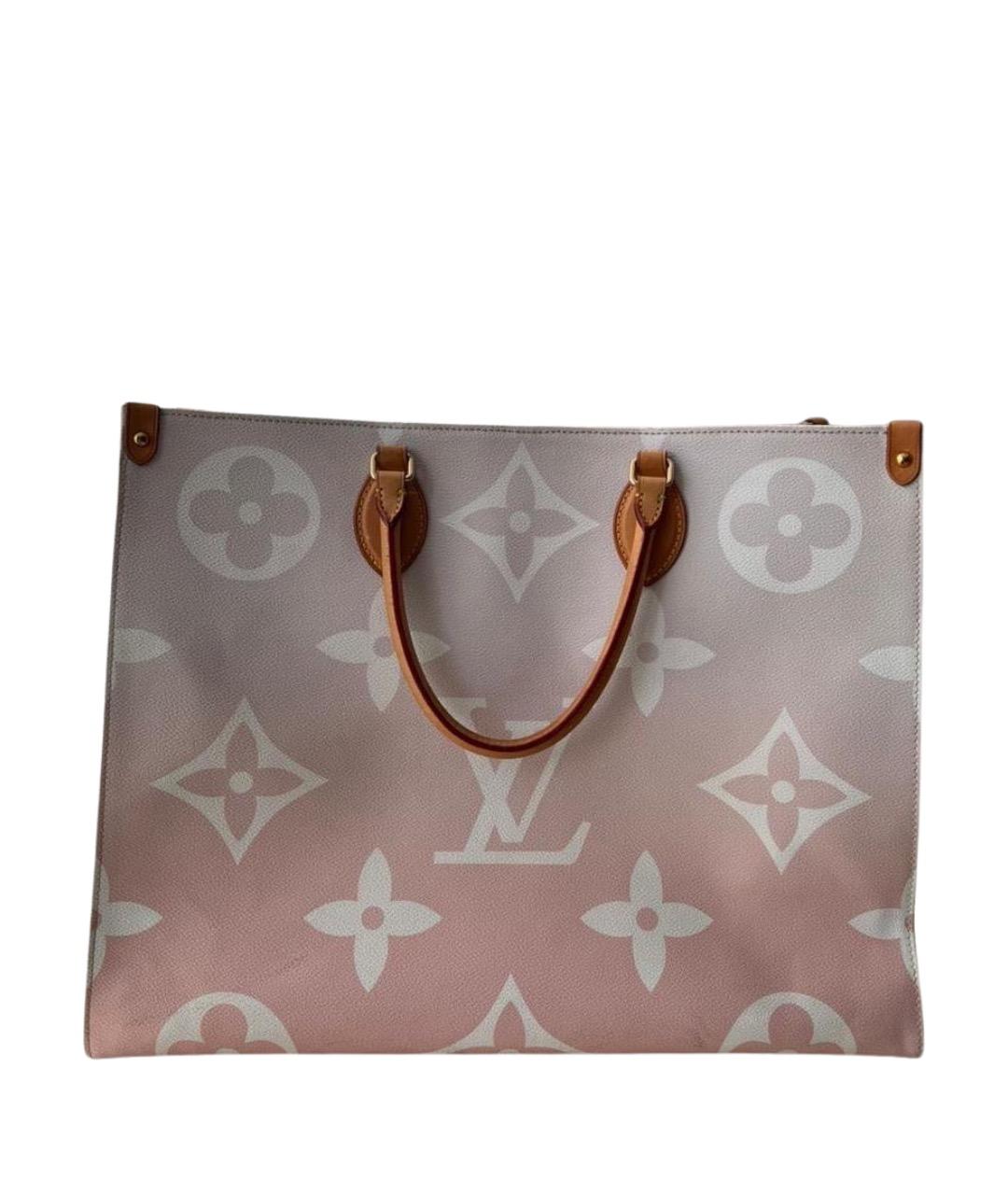 LOUIS VUITTON Розовая кожаная сумка тоут, фото 1