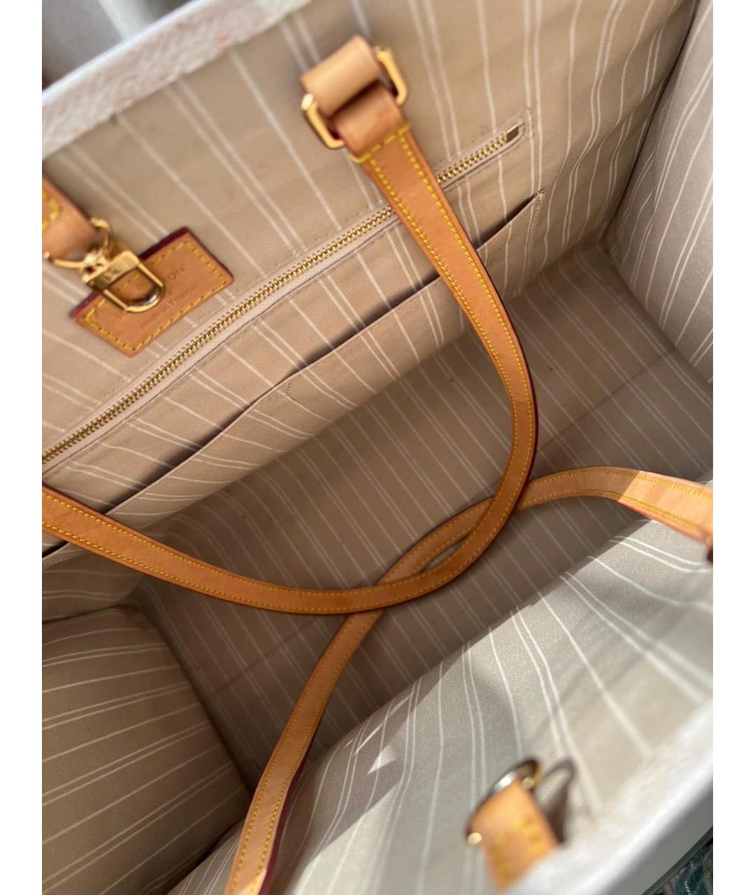 LOUIS VUITTON Розовая кожаная сумка тоут, фото 5
