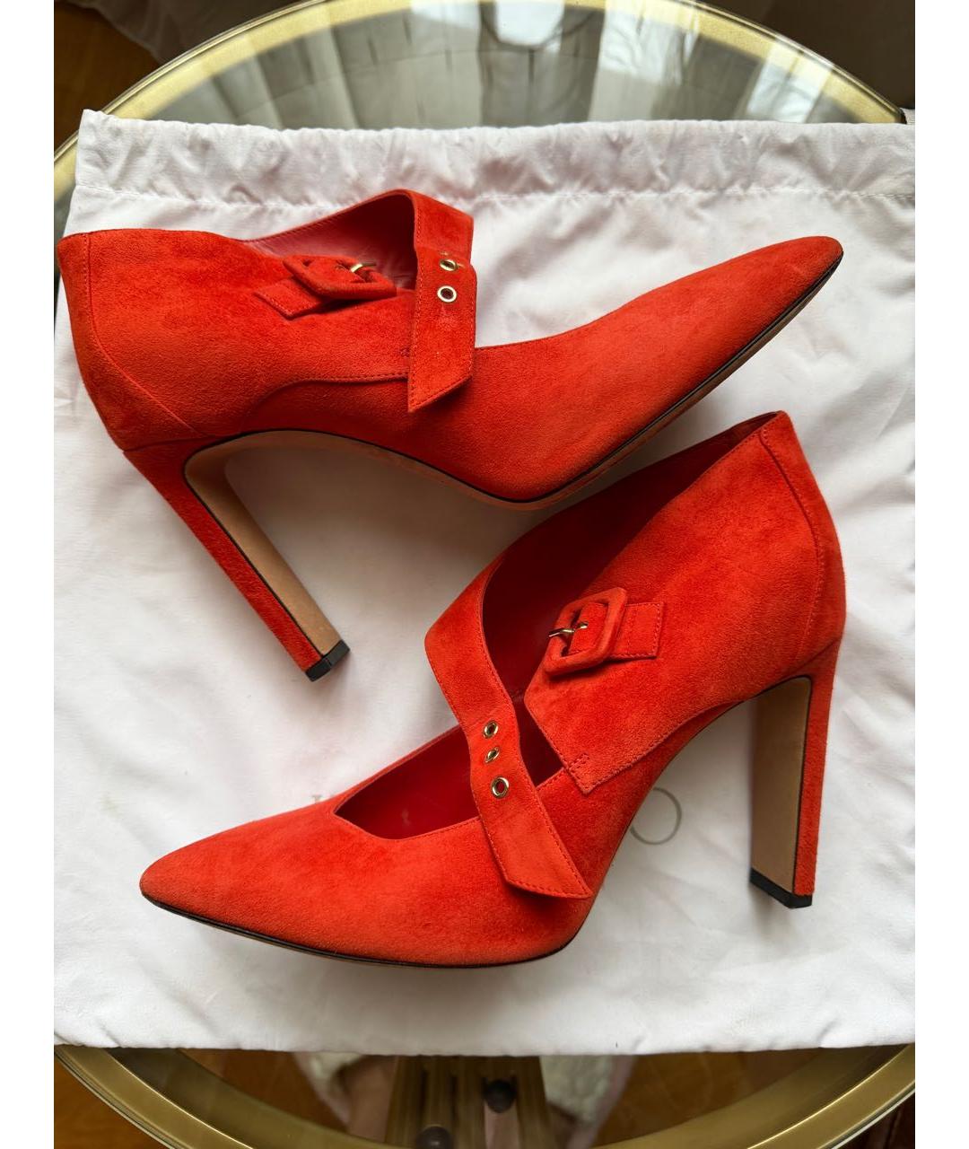 JIMMY CHOO Красные замшевые туфли, фото 4