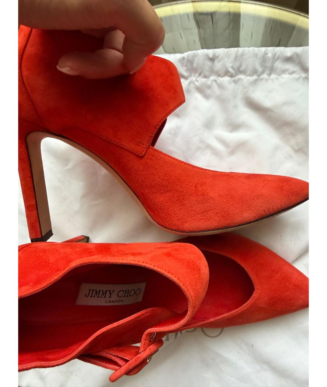JIMMY CHOO Красные замшевые туфли, фото 7