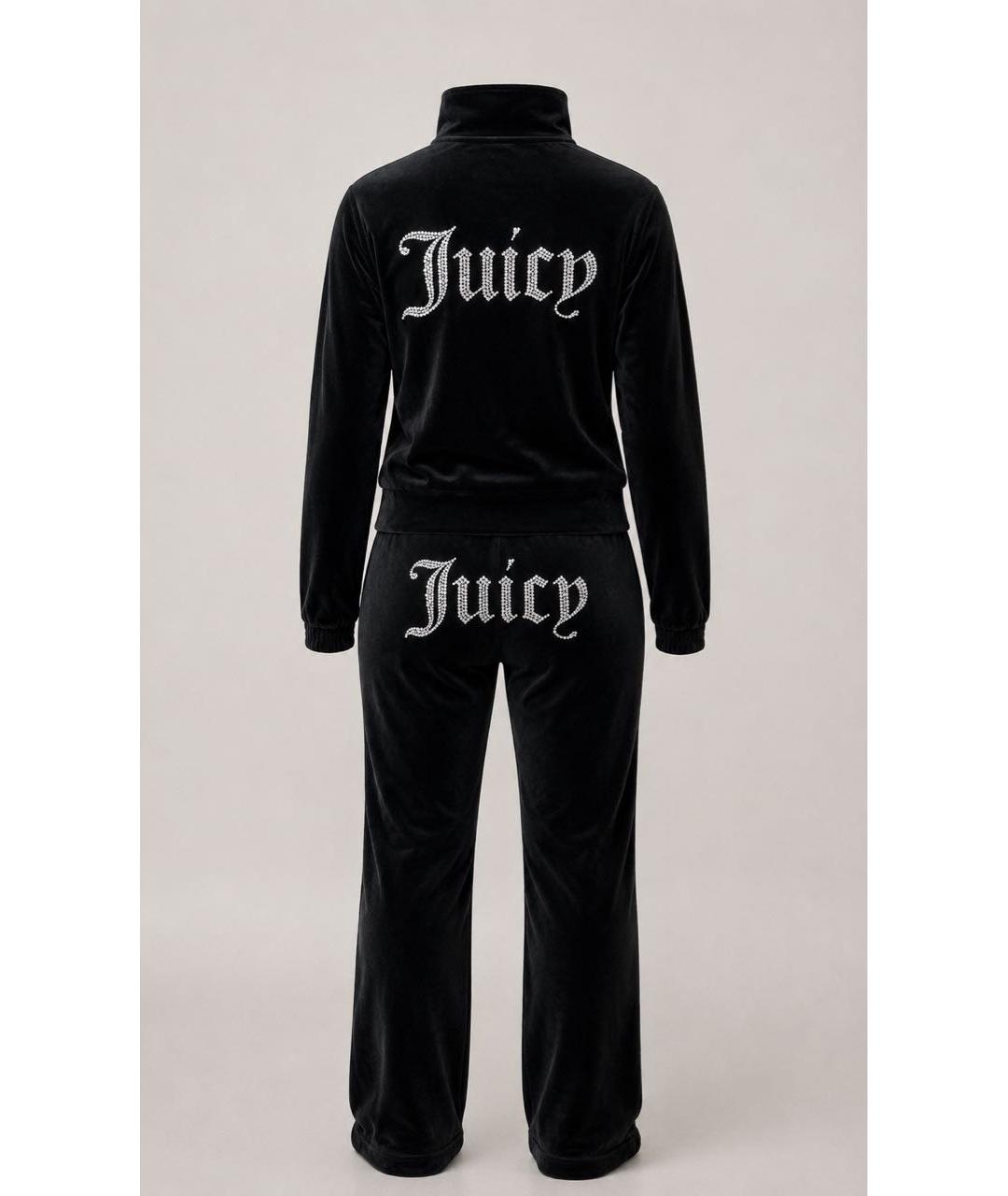 JUICY COUTURE Черный велюровый костюм с брюками, фото 9