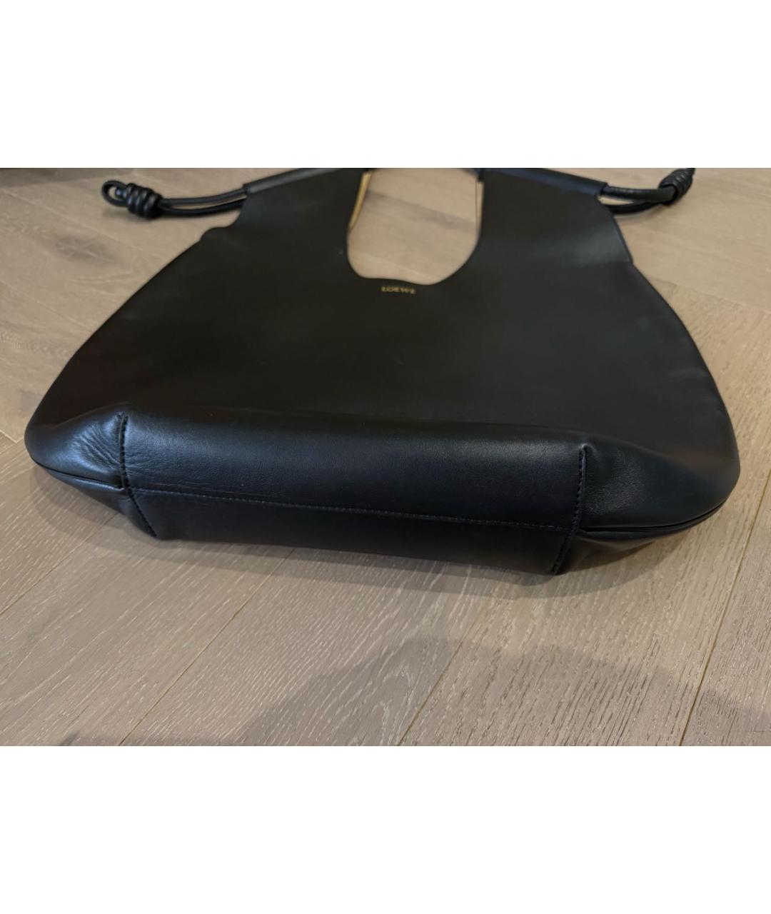 LOEWE Черная кожаная сумка тоут, фото 6
