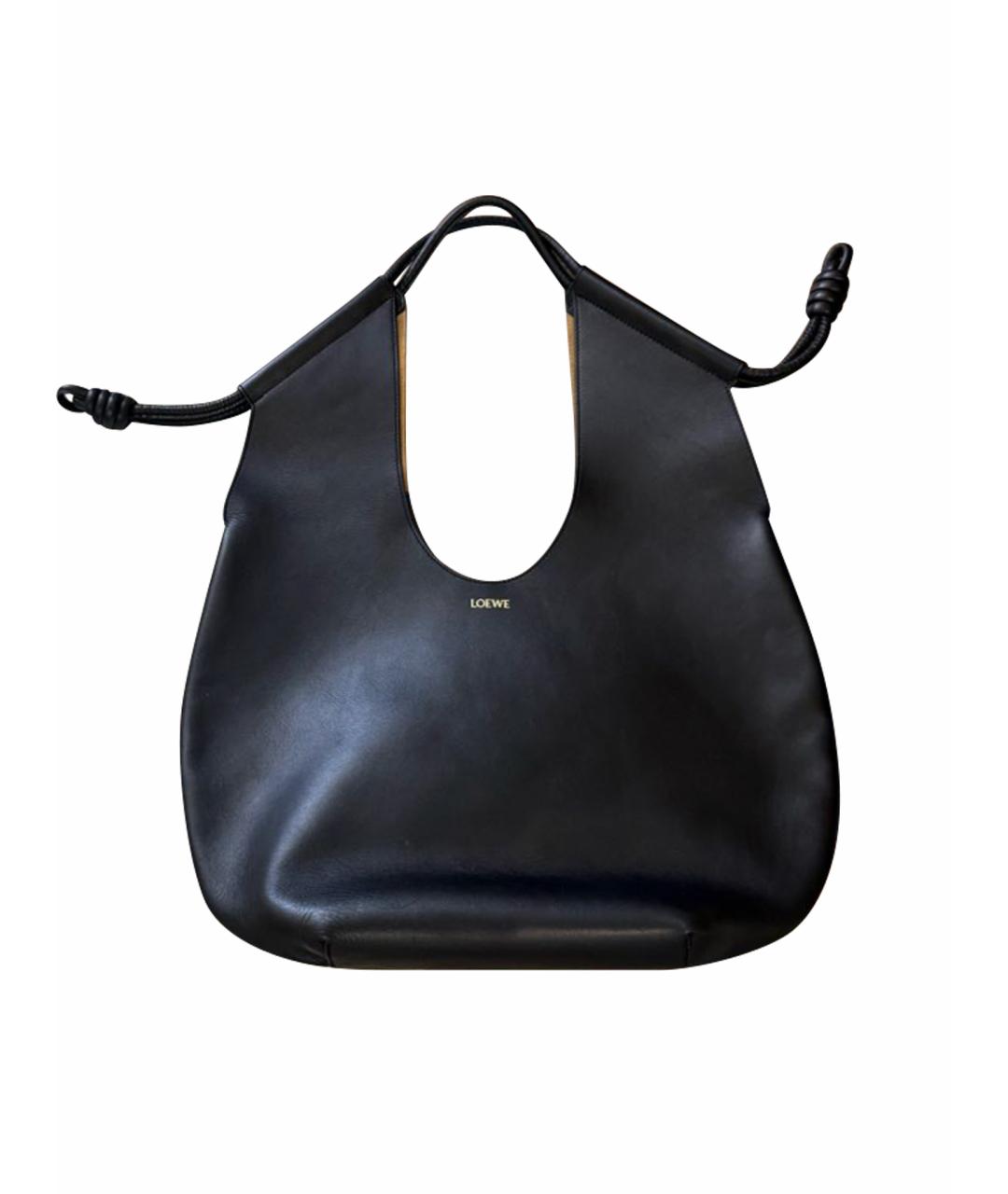 LOEWE Черная кожаная сумка тоут, фото 1