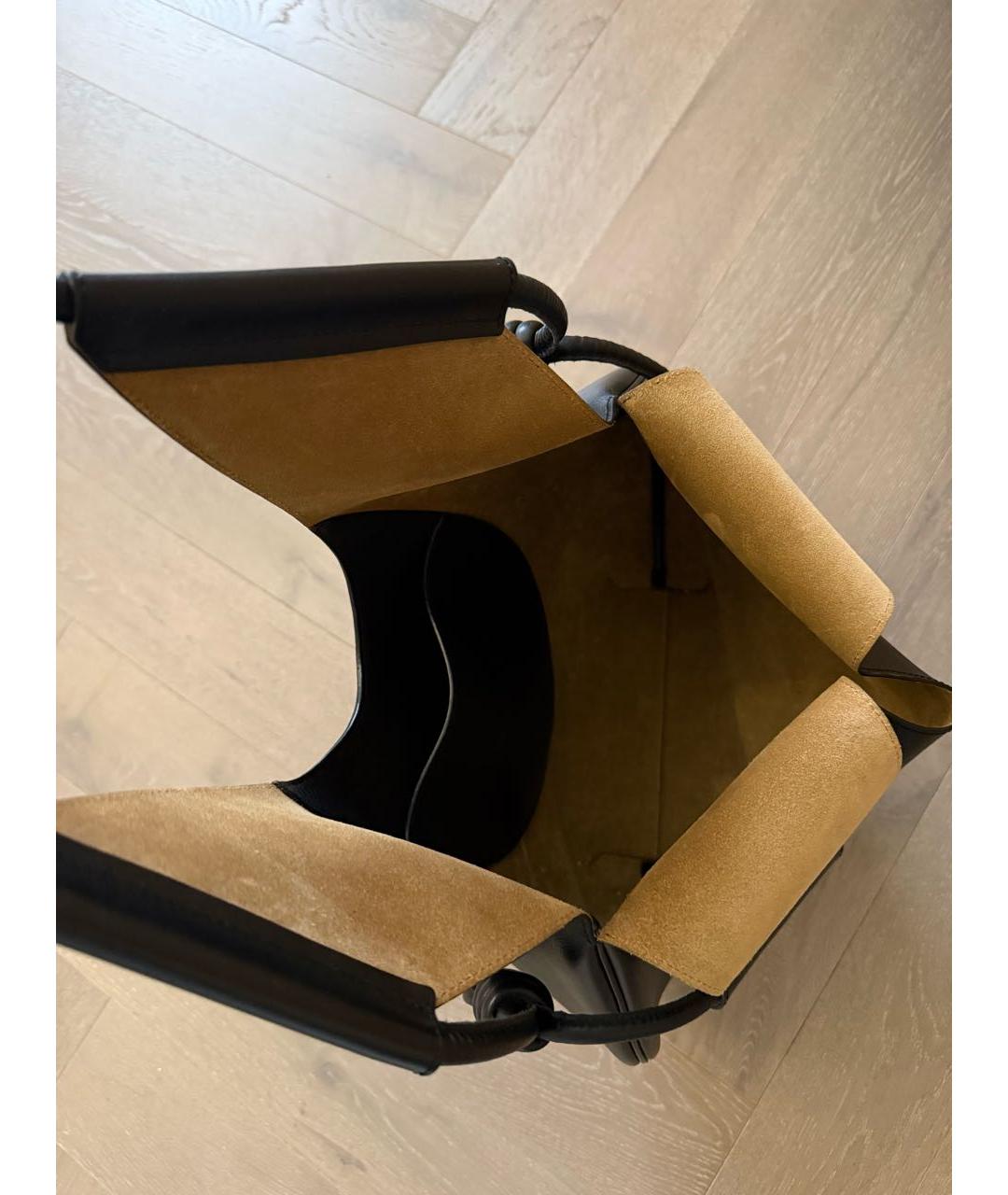LOEWE Черная кожаная сумка тоут, фото 4
