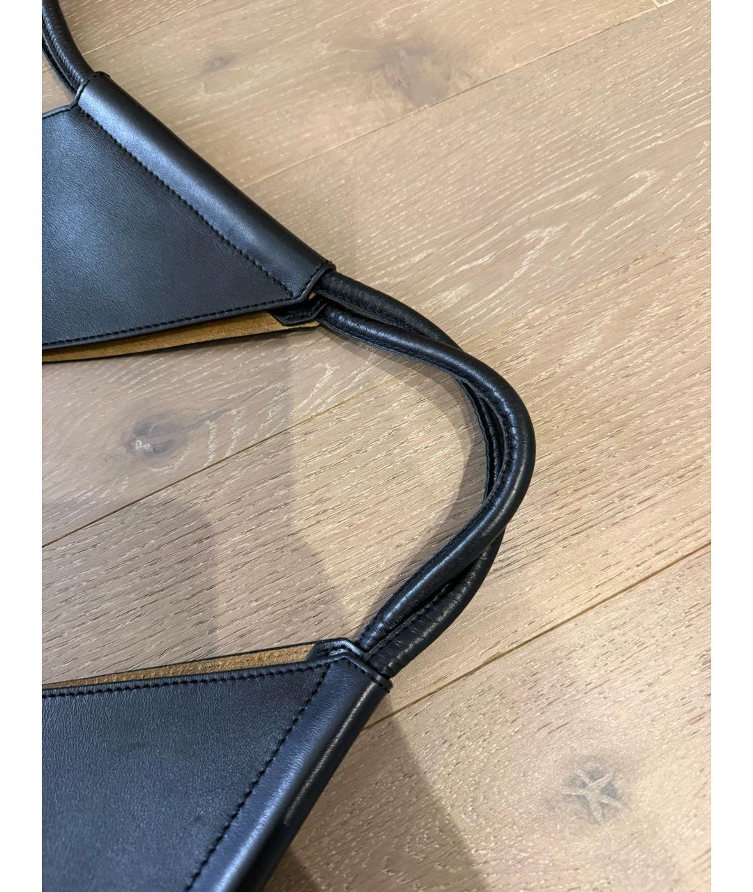 LOEWE Черная кожаная сумка тоут, фото 5