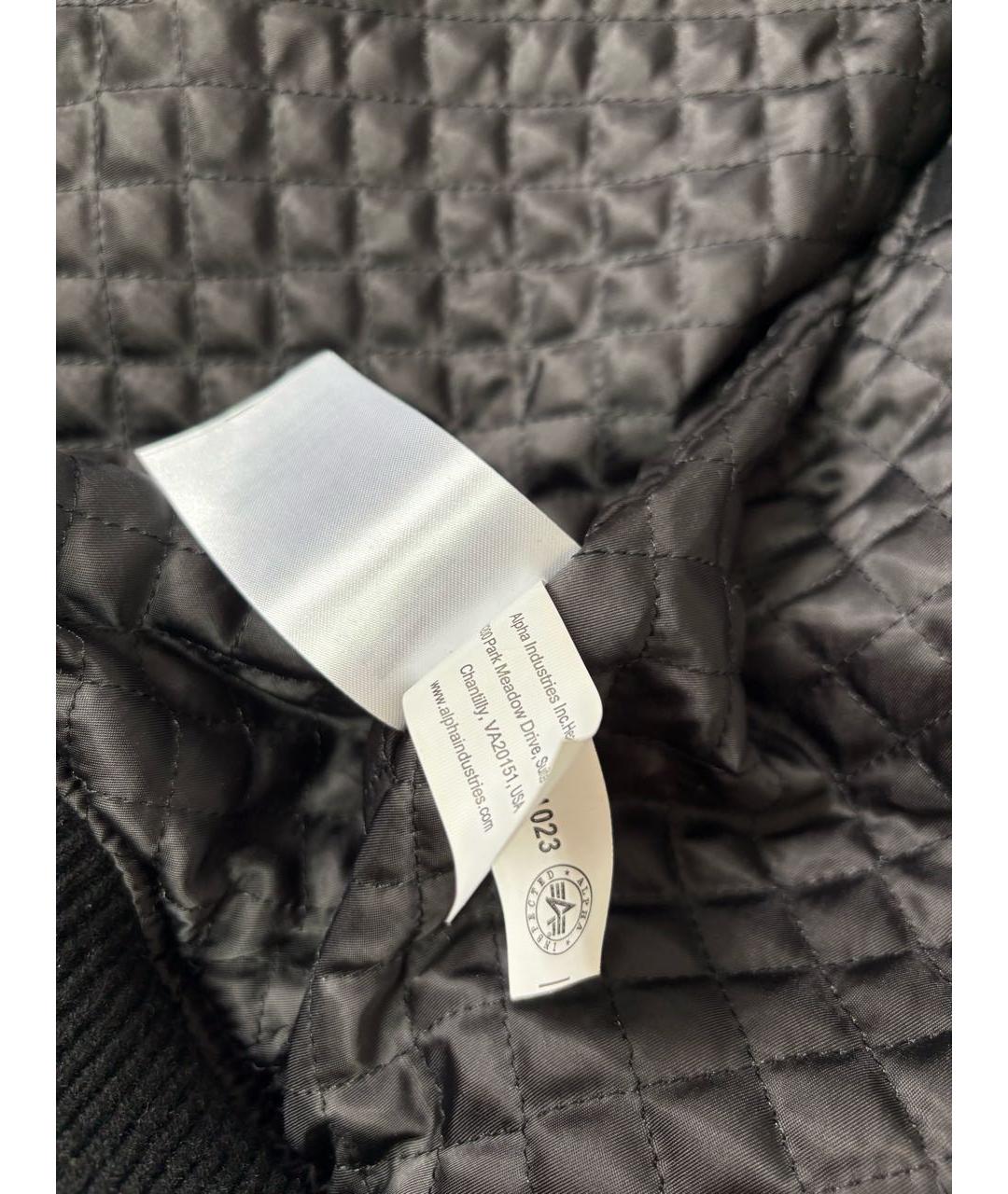 ALPHA INDUSTRIES Черная кожаная куртка, фото 7