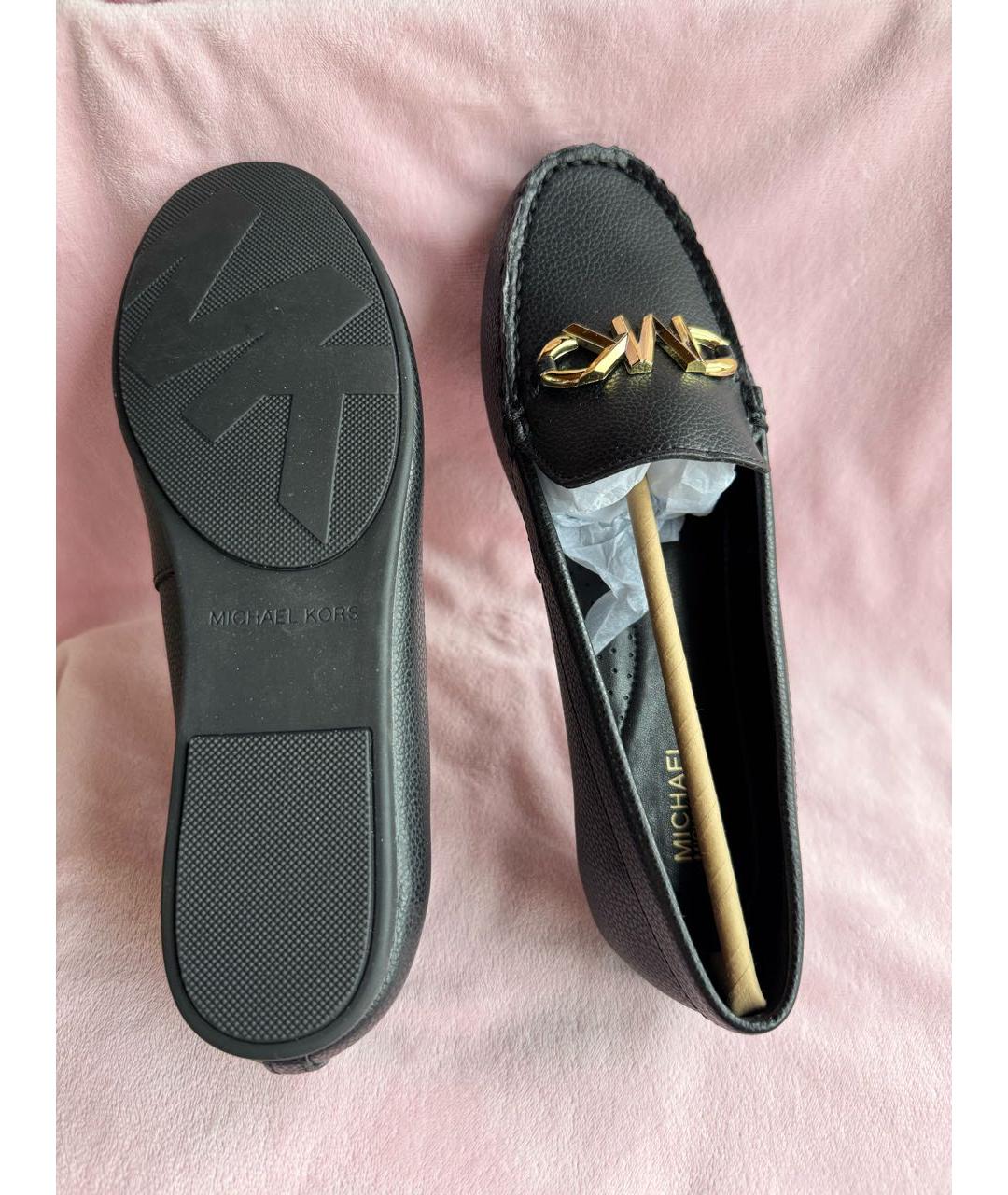 MICHAEL KORS Черные балетки из искусственной кожи, фото 3
