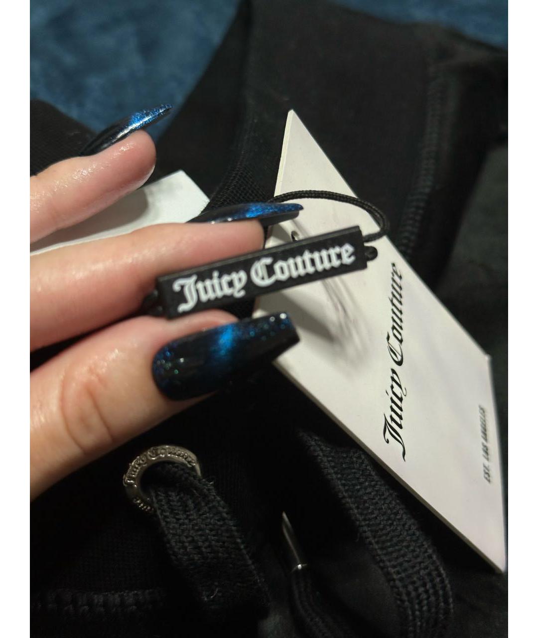 JUICY COUTURE Черный велюровый костюм с брюками, фото 8