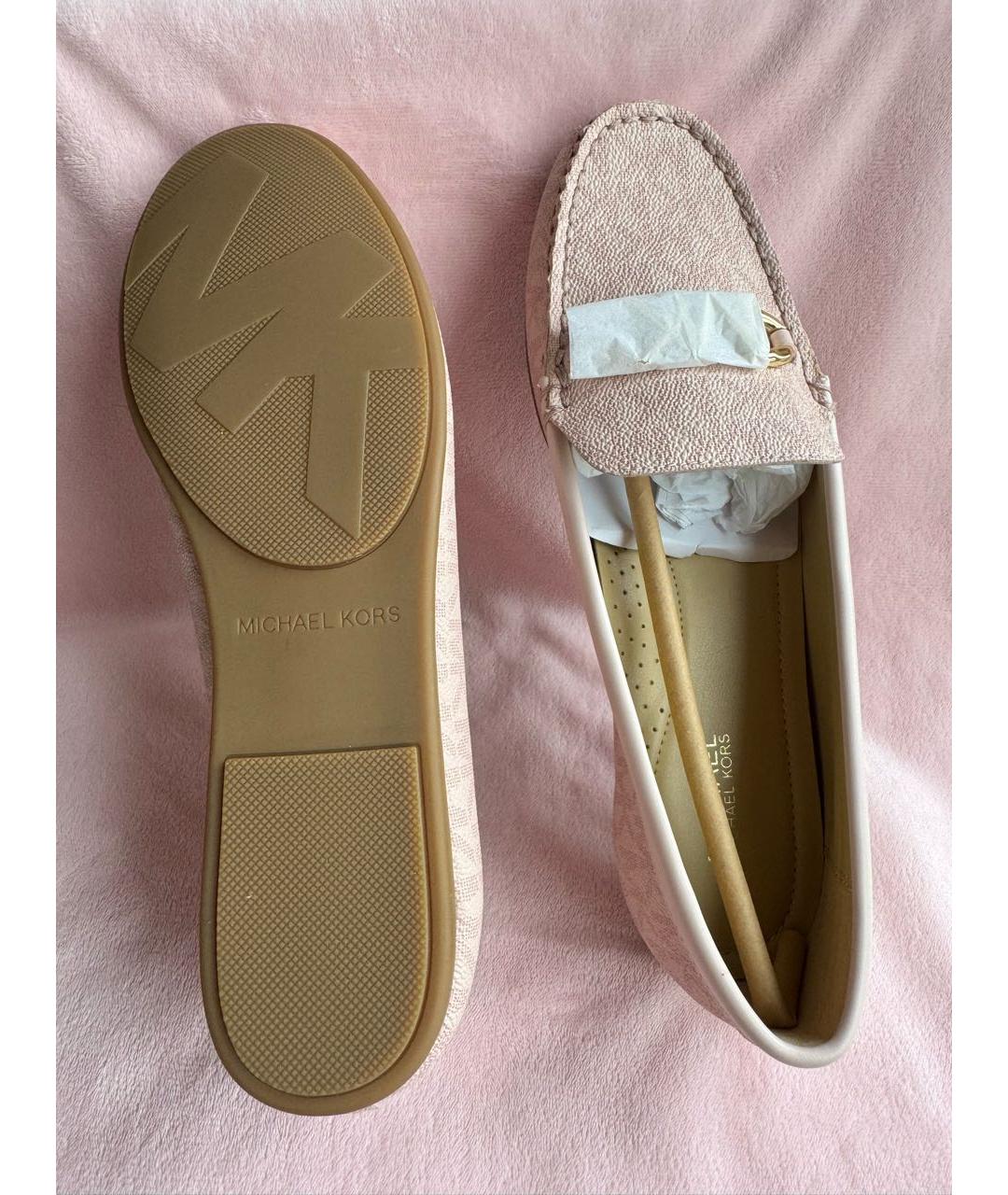 MICHAEL KORS Розовые балетки из искусственной кожи, фото 3