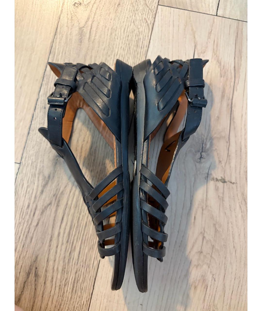 GIVENCHY Черные кожаные сандалии, фото 3